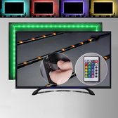 B.K.Licht - LED Strip - 2 meter - RGB - voor TV/PC - USB-aansluiting - incl. afstandsbediening - zelfklevend