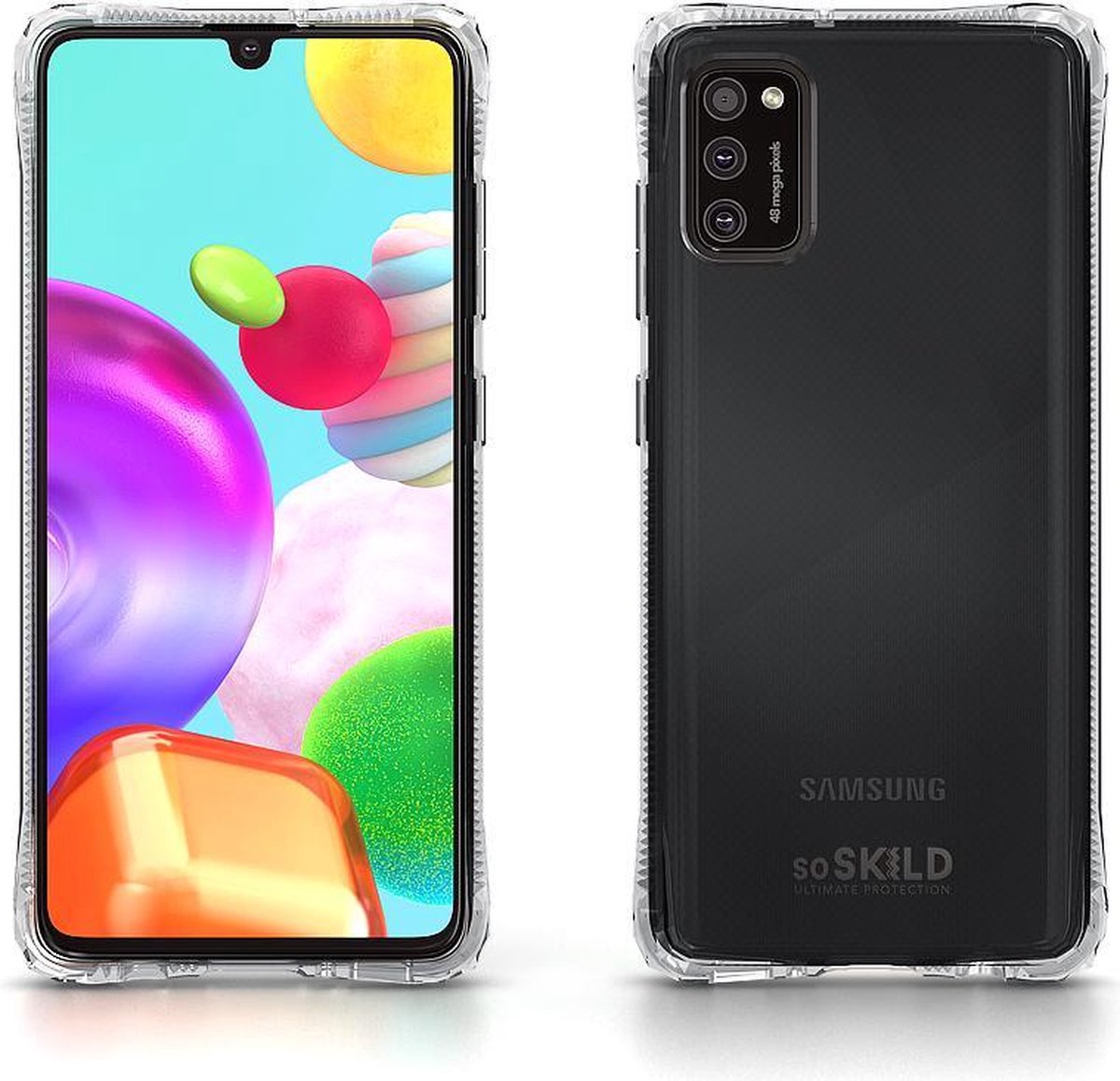 SoSkild Samsung Galaxy A40 Absorb Impact Backcover case met tempered glas.