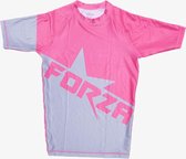 FORZA STAR RASH GUARD MET KORTE MOUWEN GESUBLIMEERD- ROZE / GRIJS