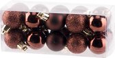 KERSTBALLEN SET 20 | KERSTVERSIERING | MIX CHOCOLAT | D3 CM | KUNSTSTOF