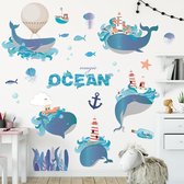 Autocollant mural | Baleines | Ocean Magic | Décoration murale | Décoration murale | Chambre à coucher | Chambre des enfants | Chambre de bébé | Garçon | Fille | Décoration Autocollant