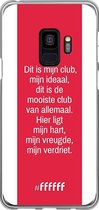 Samsung Galaxy S9 Hoesje Transparant TPU Case - AFC Ajax Dit Is Mijn Club #ffffff