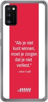 Samsung Galaxy A41 Hoesje Transparant TPU Case - AFC Ajax Quote Johan Cruijff #ffffff