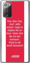 Samsung Galaxy Note 20 Hoesje Transparant TPU Case - AFC Ajax Clublied #ffffff
