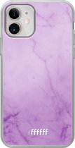 iPhone 12 Mini Hoesje Transparant TPU Case - Lilac Marble #ffffff