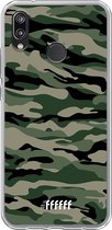 Huawei P20 Lite (2018) Hoesje Transparant TPU Case - Woodland Camouflage #ffffff