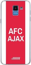 Samsung Galaxy J6 (2018) Hoesje Transparant TPU Case - AFC Ajax - met opdruk #ffffff
