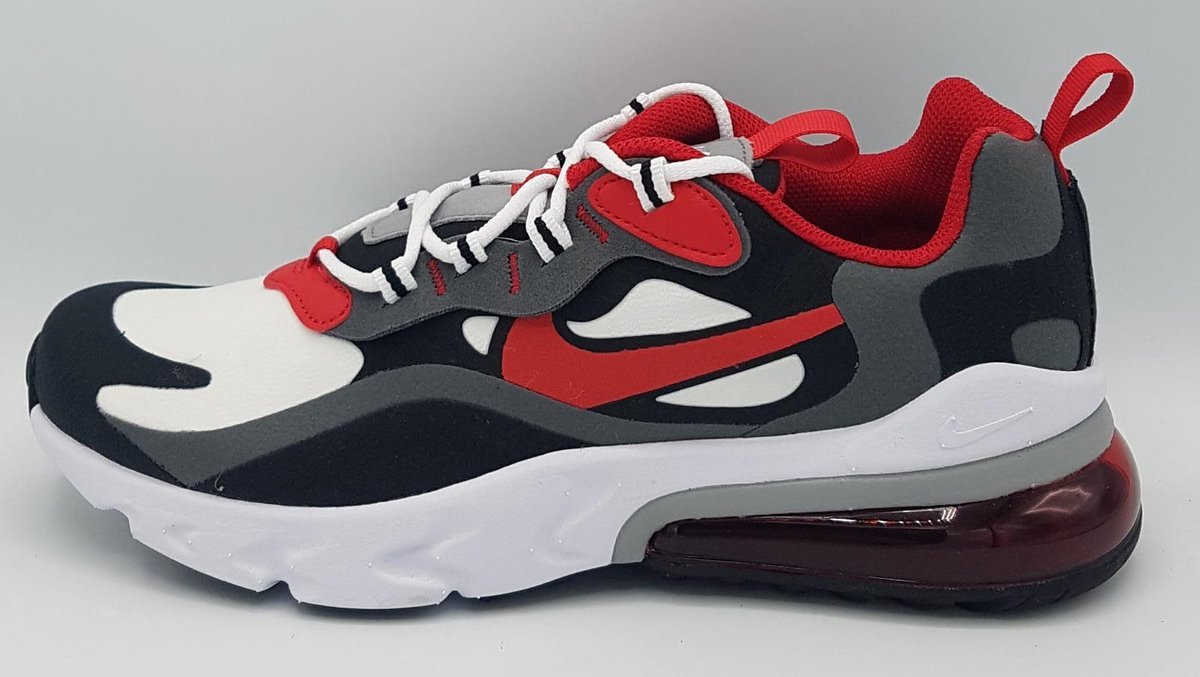 Nike air max 270 react (gs) iron grey university red-black