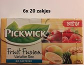 Pickwick thee - Variatiebox - kers, aardbei-framboos, mango-sinaasappel & citroen-ananas - multipak 6x 20 zakjes