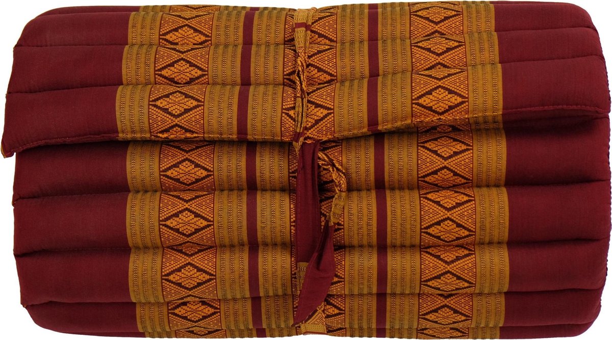 Fine Asianliving Thaise Mat Oprolbaar Matras 190x50x4.5cm Oranje Meditatie Mat Matras