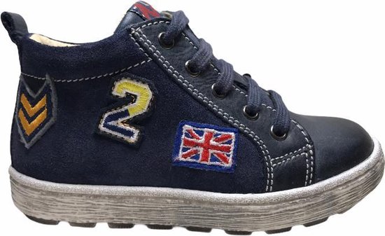 naturino rits veter Union Jack hoge sneakers 5215 navy mt 26