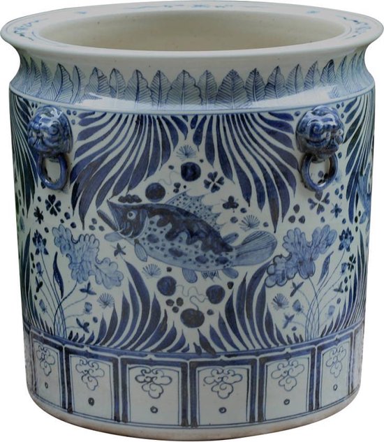 Amerika intellectueel Kom langs om het te weten The Ming Garden Collection | Chinees Porselein | Grote Porseleinen Bloempot  Met Vissen... | bol.com