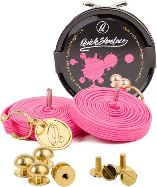 Quickshoelaces - prestige neon roze