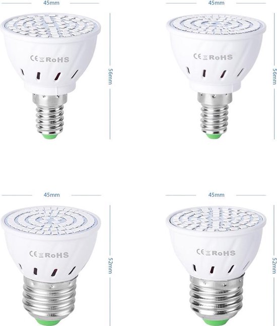 Led groeilamp 80 led - E14 - kweeklamp - | bol.com