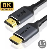 8K HDMI Kabel - Goud - HDMI 2.1 - 4K Ultra HD - 8K / 60Hz - 4K / 120Hz - 48Gbps - PS5 - Rapidmeteor®