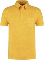 Shiwi shirt men polo jersey slub solid Geel-Xxl
