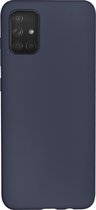 BMAX Siliconen hard case hoesje geschikt voor Samsung Galaxy A71 / Hard Cover / Beschermhoesje / Telefoonhoesje / Hard case / Telefoonbescherming - Donkerblauw