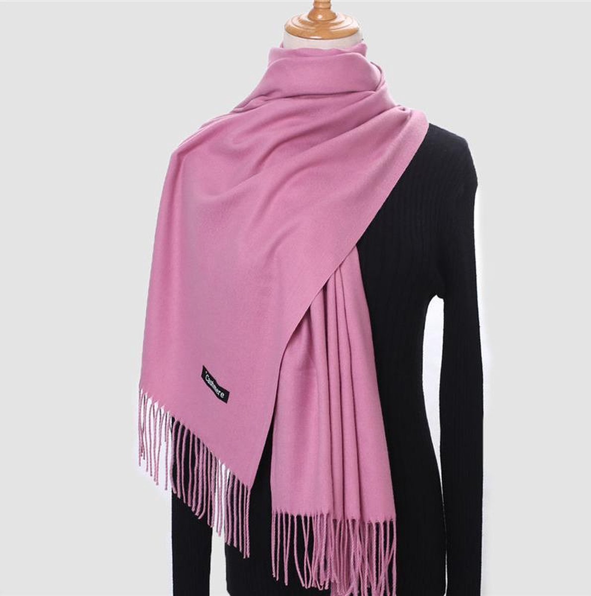 Kwaliteit warm Sjaal Roze - Pink Cashmere Scarf - Shawl - Kasjmir - Herfst en Winter - Roze