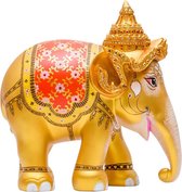Royal elephant Gold 30 cm Handgemaakt Olifantenstandbeeld