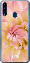 Samsung Galaxy A20s Hoesje Transparant TPU Case - Pink Petals #ffffff