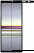 DrPhone Xperia 5 Glas - Tempered Glass 3D - couverture complète - Screen Protector - Glas Trempé - Zwart