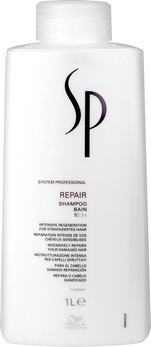 Wella SP Repair Shampoo-1000 ml - Normale shampoo vrouwen - Voor Alle haartypes
