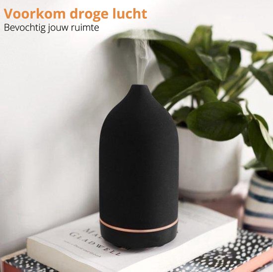 Keramiek Aroma Diffuser Matte Zwart 100 ML Keramisch