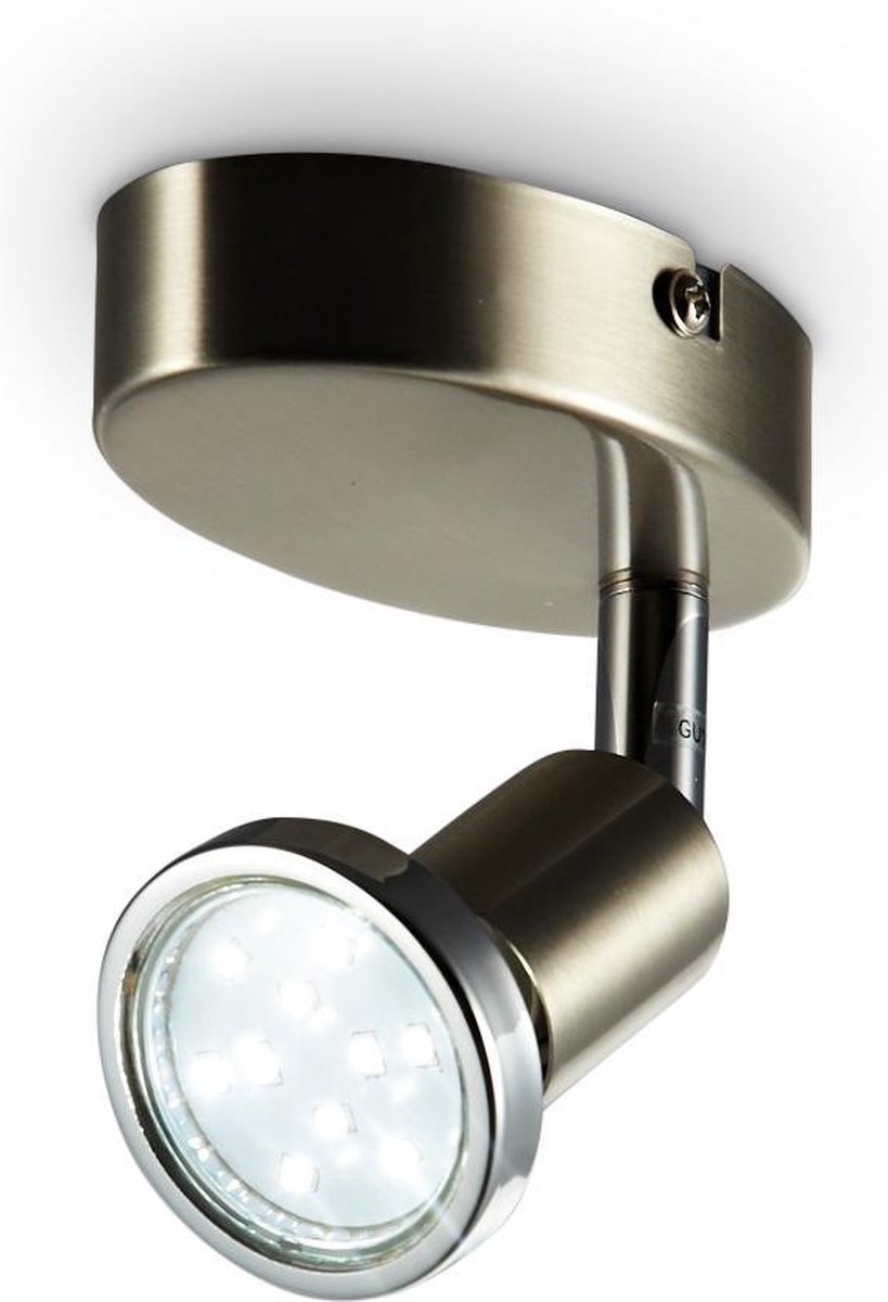 B.K.Licht - Wandspot - wandlamp - plafondspots met 1 lichtpunt - draaibar - met GU10 fitting - spotjes - incl. GU10 - 3.000K - 250Lm - 3W