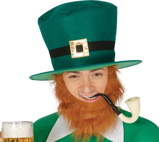 St Patricksday hoge hoed - groen - volwassenen - polyester - Sint Patrick - Leprechaun - verkleedhoed