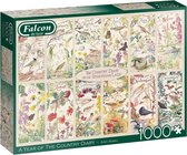 Falcon puzzel Country Diary Summer - Legpuzzel - 1000 stukjes - Groen