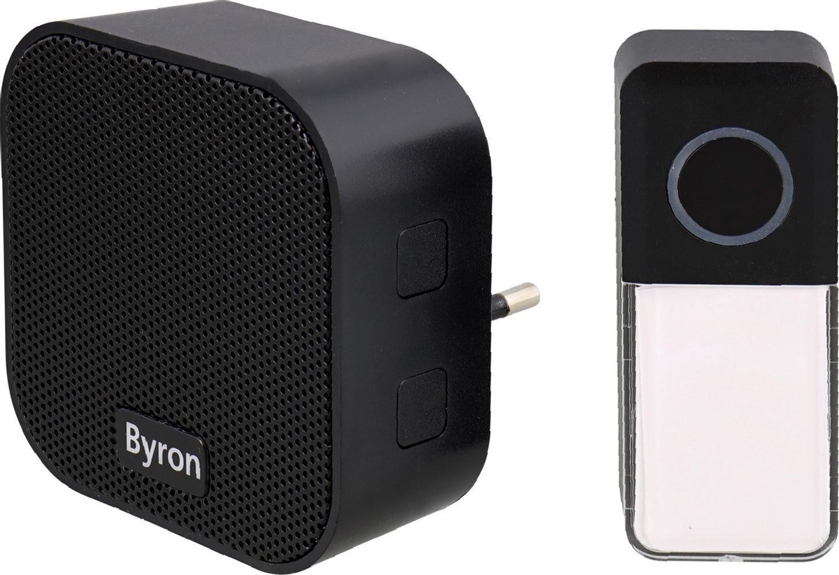 Carillon à Brancher Compatible avec la Link & l'Application HomeWizard et la Gamme Smartwares Pro Byron Kit de Sonnette sans Fil DBY-24722 