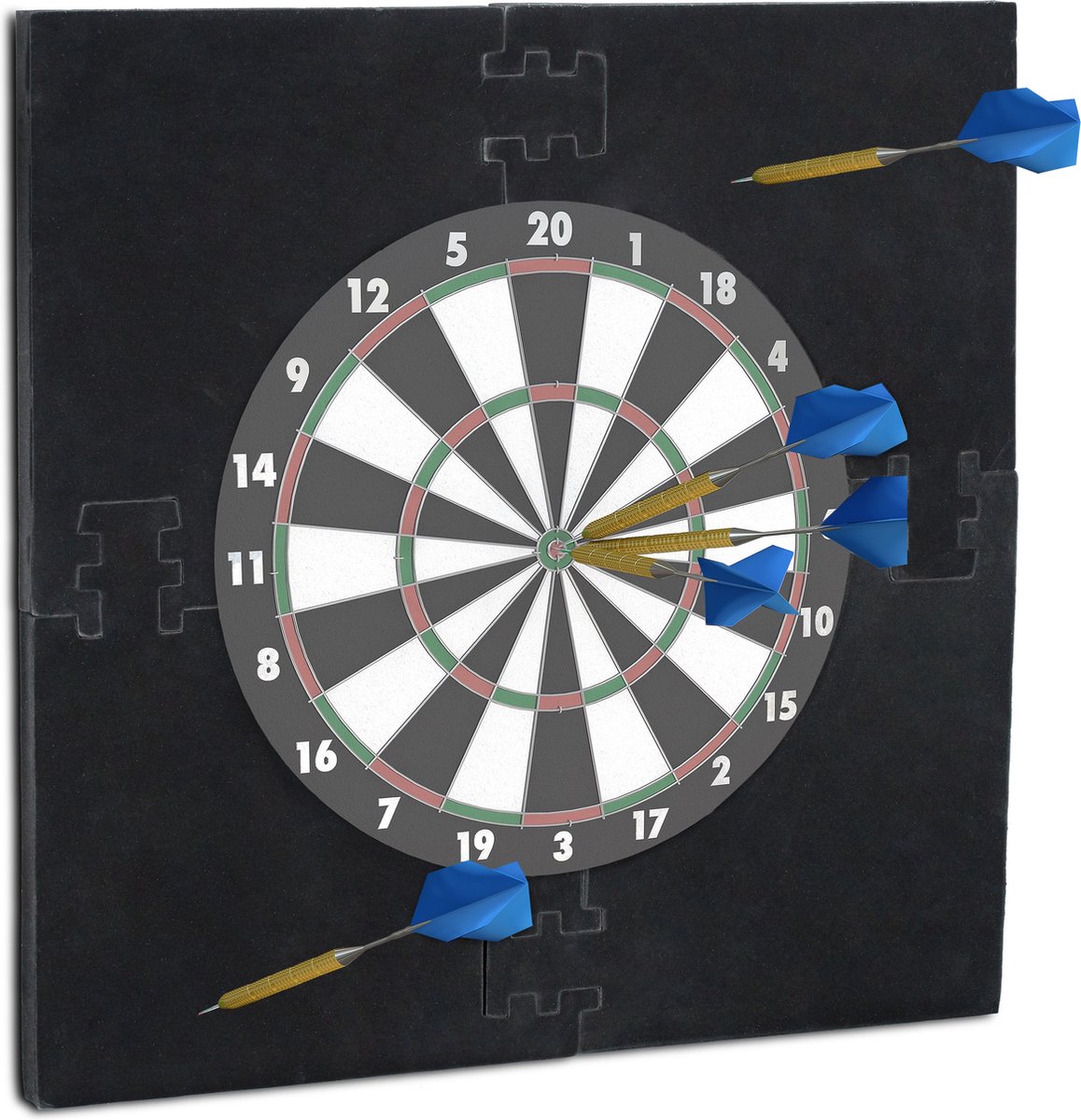 Relaxdays dartbord surround ring - beschermrand - beschermring - ring voor dartbord - 45cm - zwart