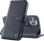 Bestcases Echt Lederen Wallet Case Telefoonhoesje iPhone 12  / 12 Pro - Navy