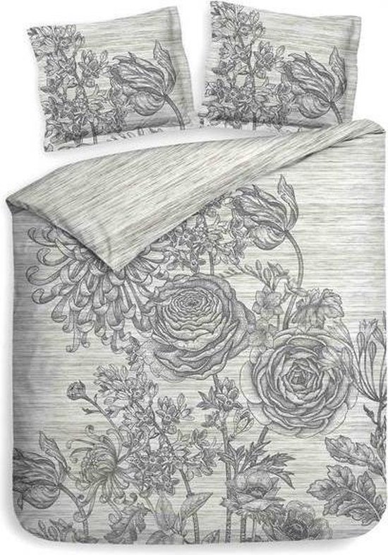 Heckett & Lane Dimont - Housse de couette - Double - 200x200 / 220 cm - Doublure Gris