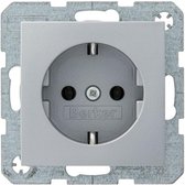 Berker B.1/B.3/B.7 Enkel Stopcontact geaard Aluminium