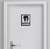 Toilet sticker Vrouw 10 | Toilet sticker | WC Sticker | Deursticker toilet | WC deur sticker | Deur decoratie sticker