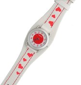 Prisma kinderhorloge hartjes wit en rood