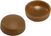 10 stuks - Afdekkapjes voor schroeven - 13mm - Donkerbruin