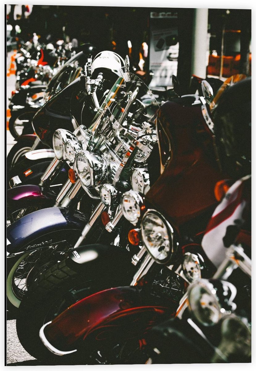 Dibond - Scooter Winkeltje - 40x60cm Foto op Aluminium (Wanddecoratie van metaal)