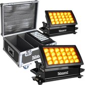 Twee stuks BeamZ Star-Color 240 in flightcase