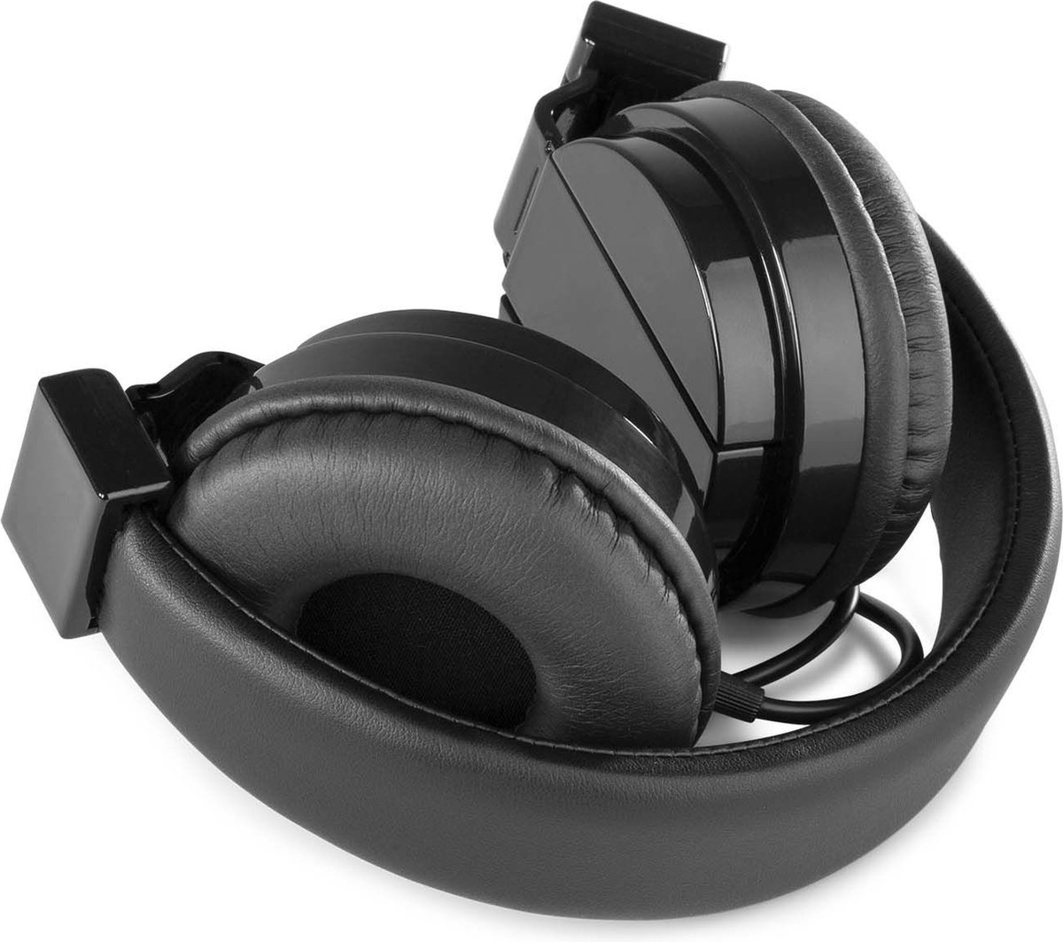 Afbeelding 3 van DJ koptelefoon - Vonyx VH120 DJ hoofdtelefoon - on-ear - inklapbare oorschelpen - voor beginnende en gevorderde DJ's - Zwart