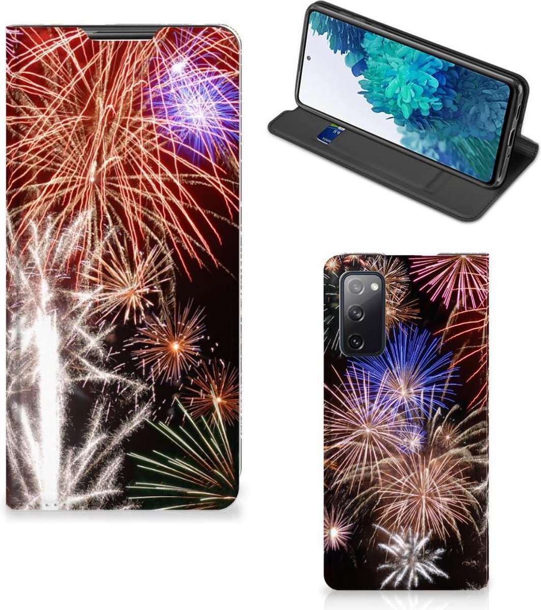 Standcase Hoesje voor Samsung Galaxy S20 FE Hippe Standcase Vuurwerk
