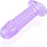 Herbruikbare siliconen condoom- extension sleeve penis- rekbaar- Paars