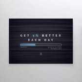 Walljar - Get 1% Better - Muurdecoratie - Plexiglas schilderij