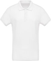 Kariban Menselijk Biologisch Pique-Pique-Poloshirt (Wit)
