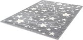 Lalee Amigo –  Vloerkleed - Vloer kleed - Sterren - kinderen - Tapijt – Karpet - 120x170 – Silver