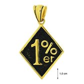 Blinx Jewels Stalen Hanger Ruit 1%-er