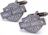Manchetknopen - Motorfiets Merk Harley Davidson Zwart Grijs