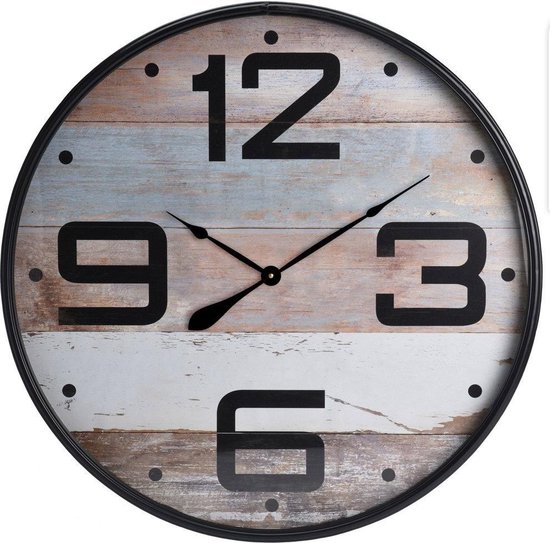 Grande Horloge Murale - 90cm - Métal - Industrielle - Vintage - Rétro