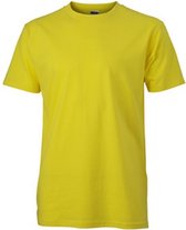 James and Nicholson Heren Slim Fit T-Shirt (Geel)